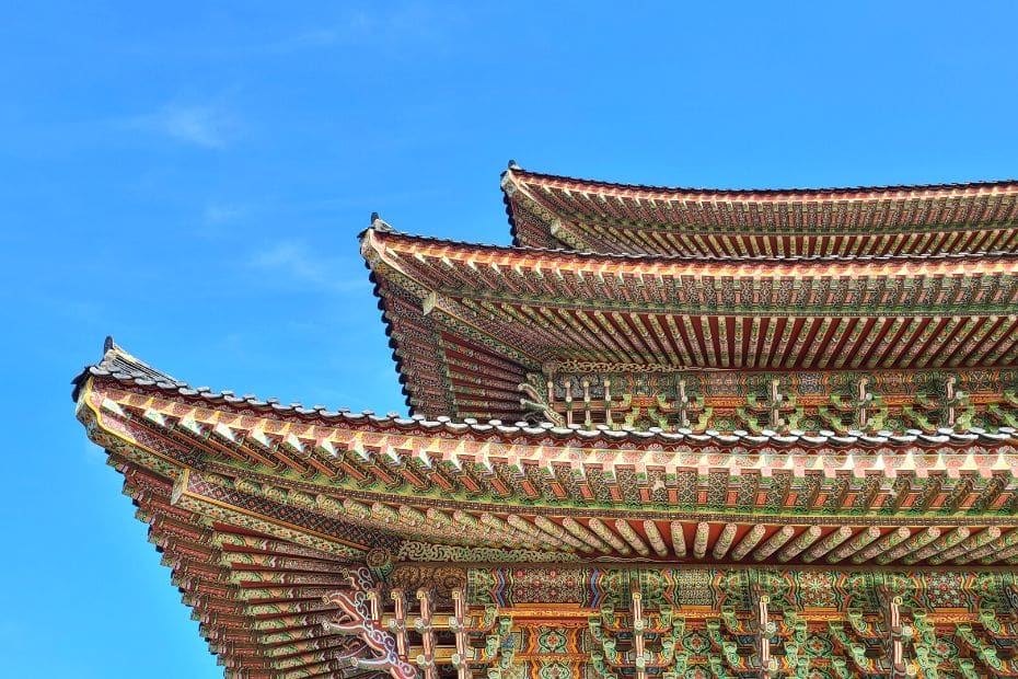 Korean Buddhist Temple Rooftops