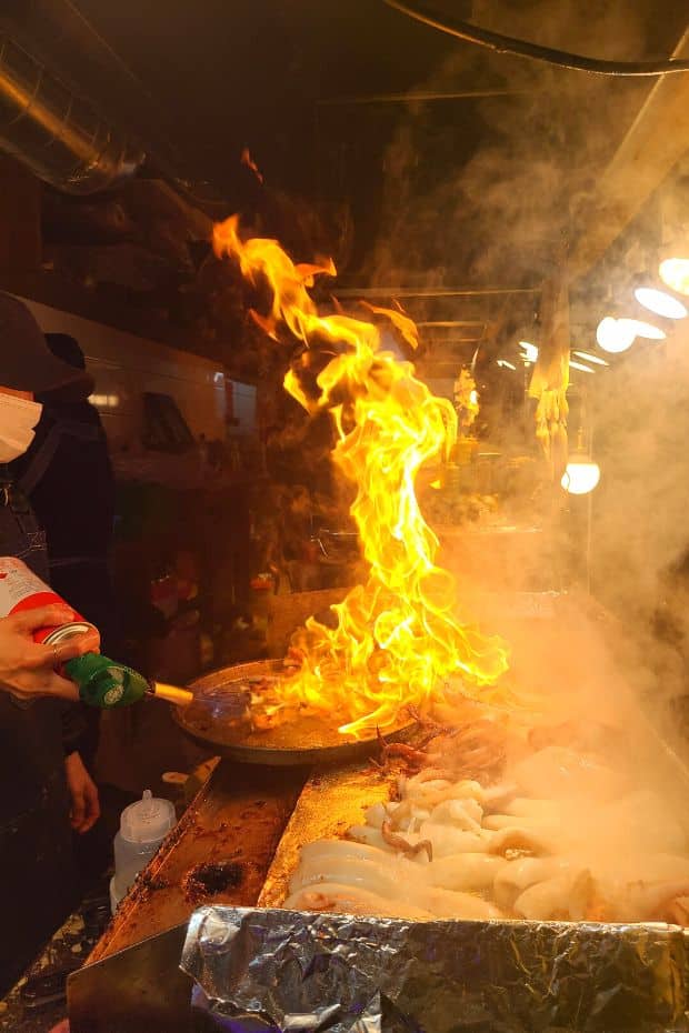 Korean Street Food At Jeju City Traditional Market