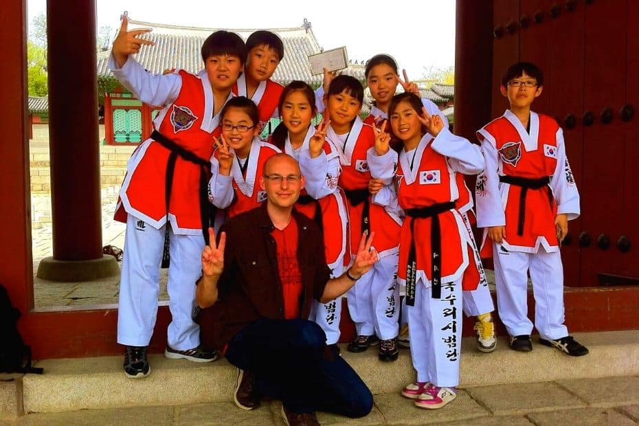 Expat life in Korea can have many encounters, such as meeting taekwondo students