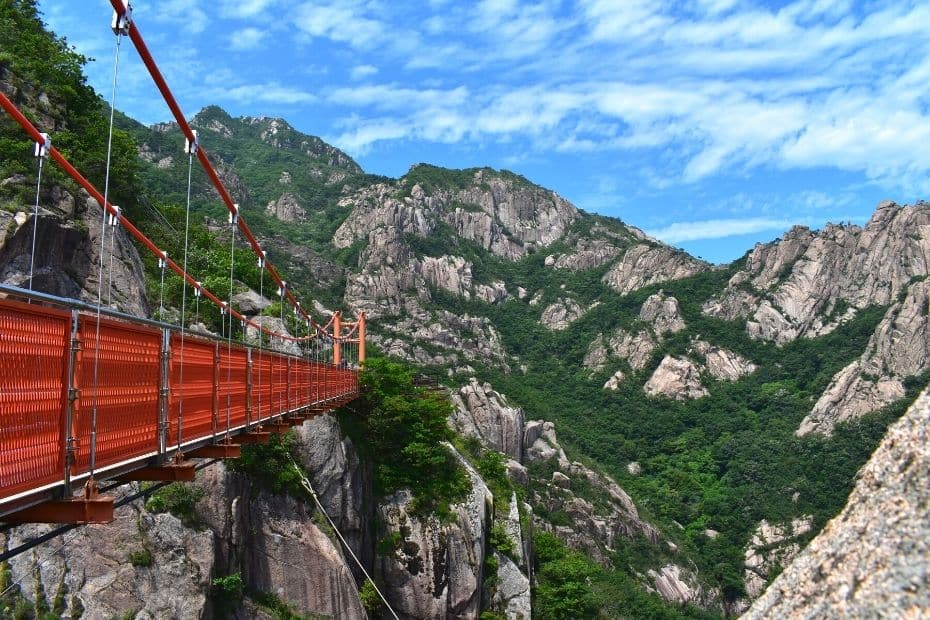 Suspension bridge at Wolchulsan National Park