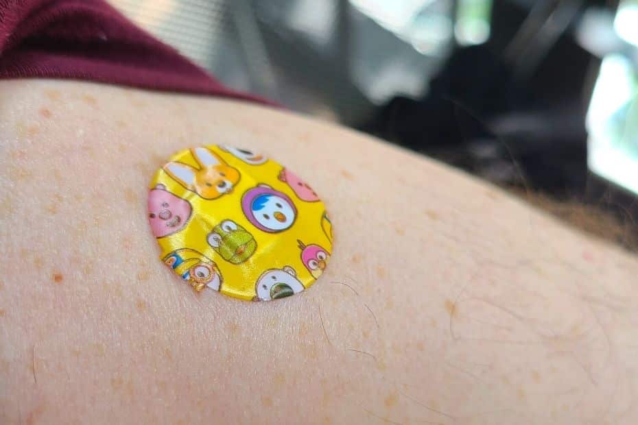 Cute Pororo sticker after getting a COVID vaccine