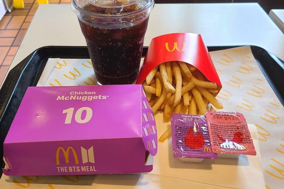 The BTS Meal from McDonalds in Korea