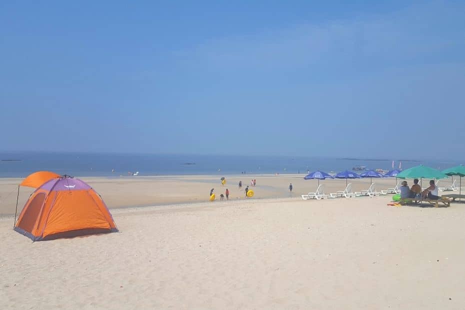 Beach in Korea during summer