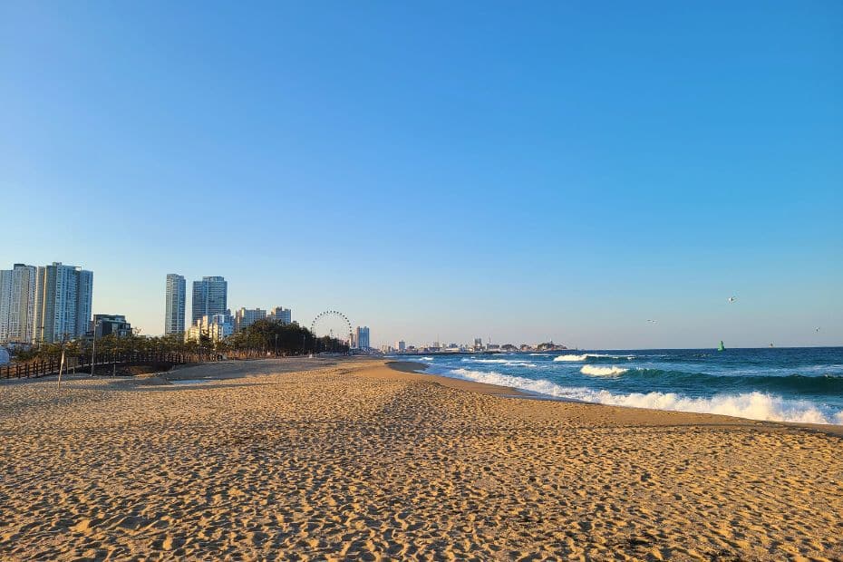 Sokcho Beach In Korea On A Sunny Day