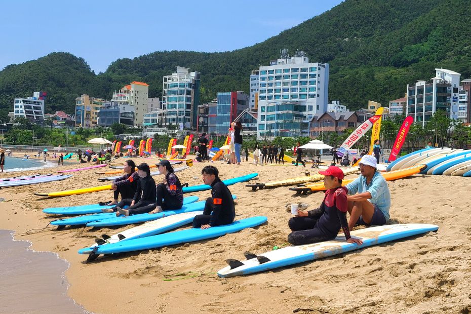 Surfing in Korea During Summer