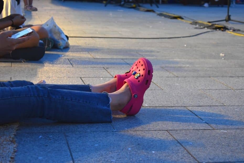 Footwear during summer in Seoul