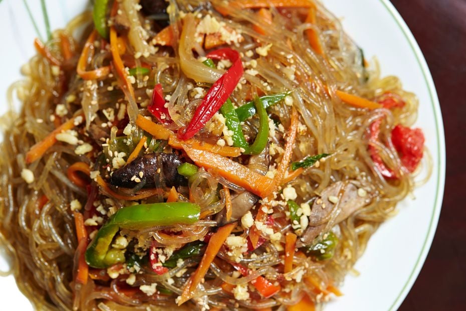 Japchae Korean Glass Noodle Dish