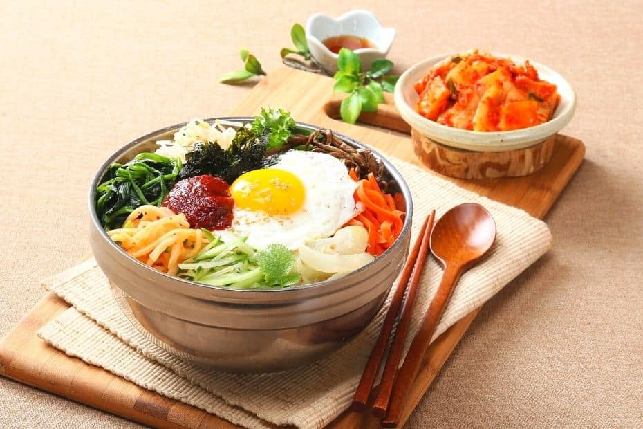 A bowl of bibimbap