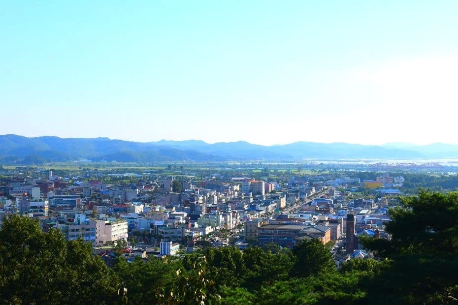 View of Buyeo from Busosanseong Fortress, Buyeo