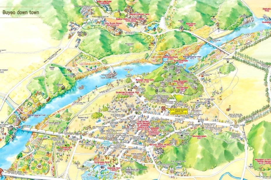 Map of things to do in Buyeo City