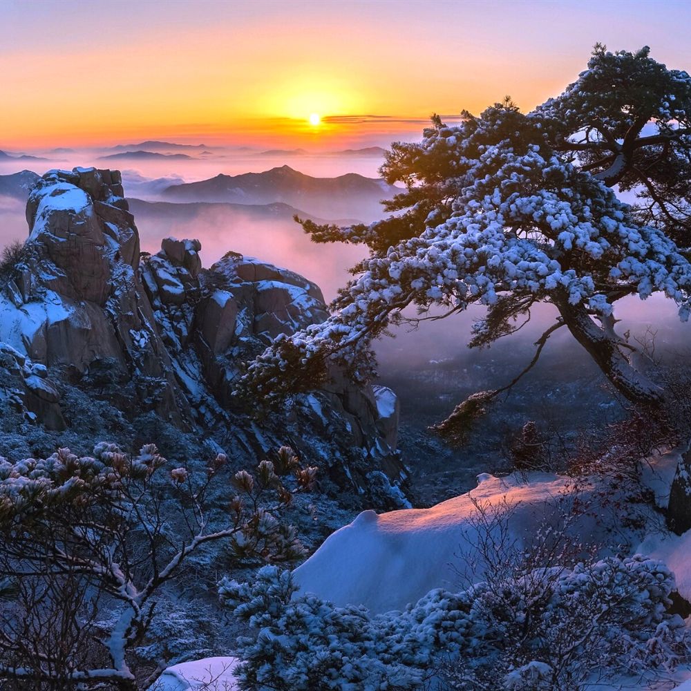 Bukhansan National Park In Winter In Korea