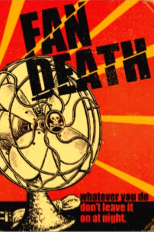 Korean Fan Death Myth warning poster