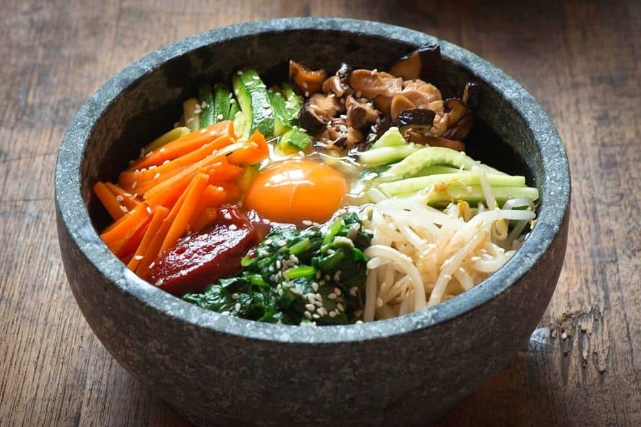 Dolsot Bibimbap mixed rice hot pot from Korea