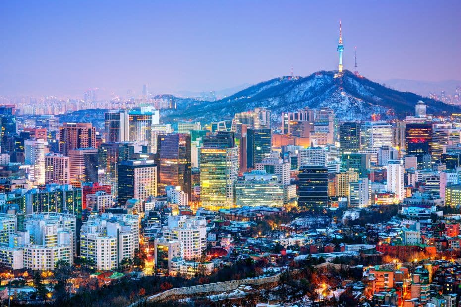 Night view of Seoul in Korea