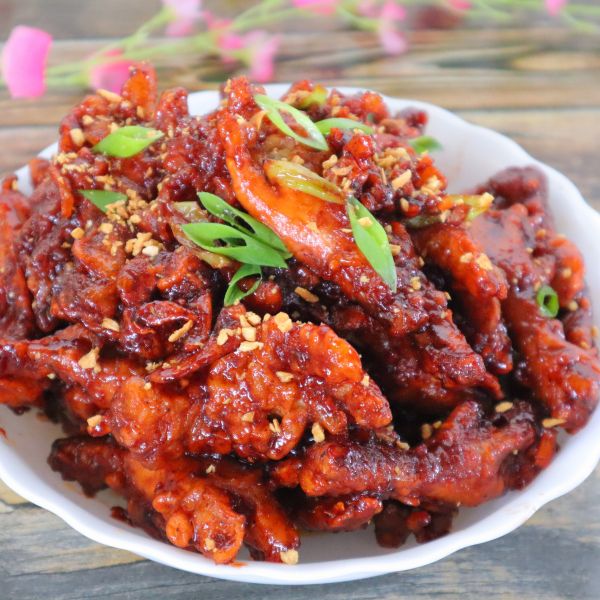 dakbal fried spicy chicken feet from Korea
