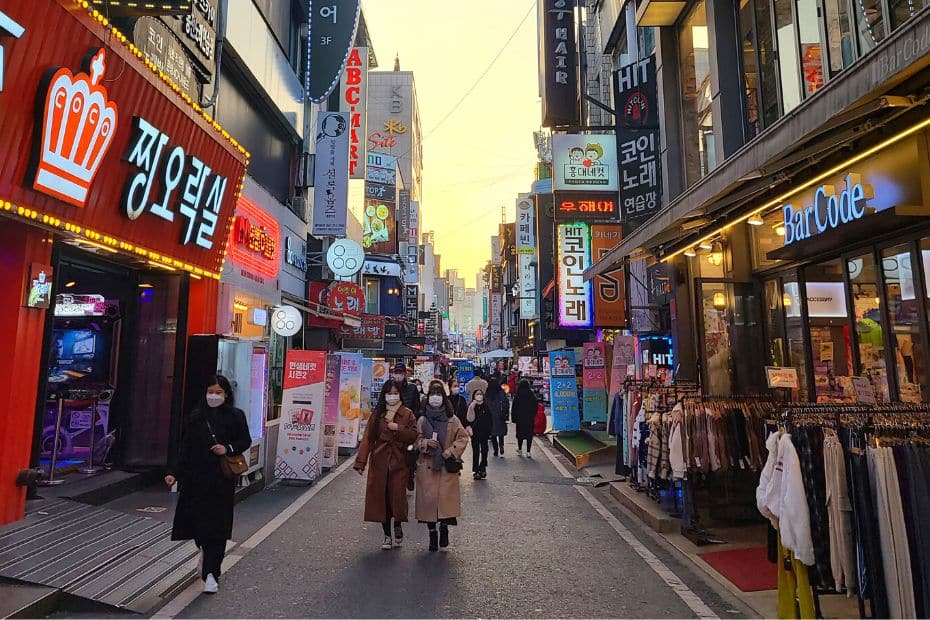 Shopping district in Korea