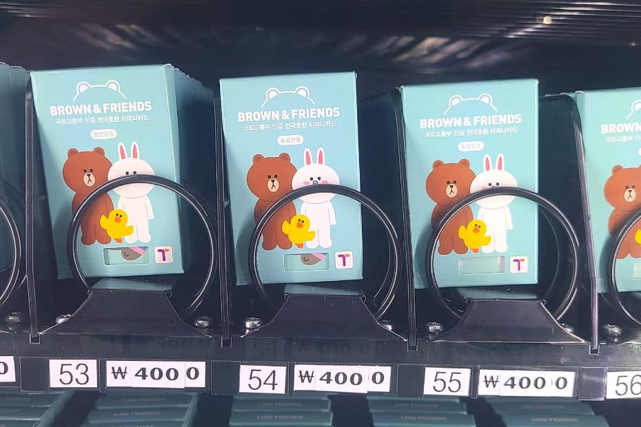 T-Money Cards With Character Design At Incheon Airport