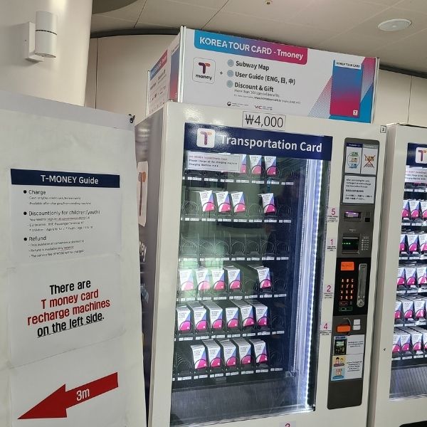 T-Money Transportation Cards At Incheon Airport B1
