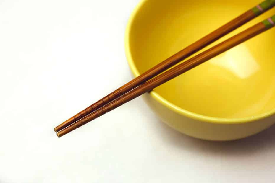 Resting Chopsticks On A Bowl