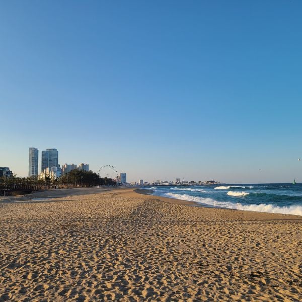 Sokcho Beach With Blue Skies