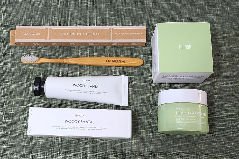 Bamboo Toothbrush and Korean cosmetics