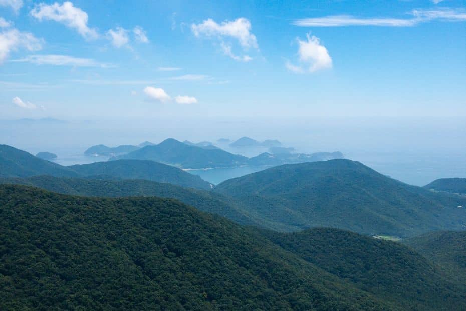 Islands and mountains in southern Korea