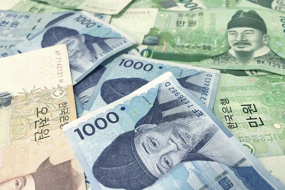 Korean won travel money