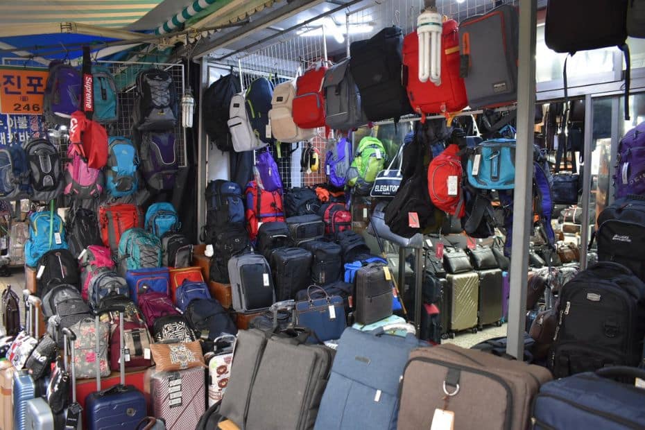 Luggage shop in Busan Korea