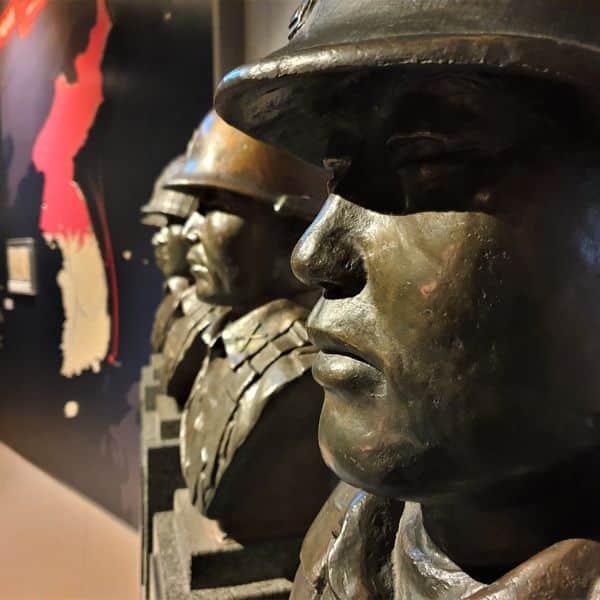 Soldier statues at the War Memorial In Korea