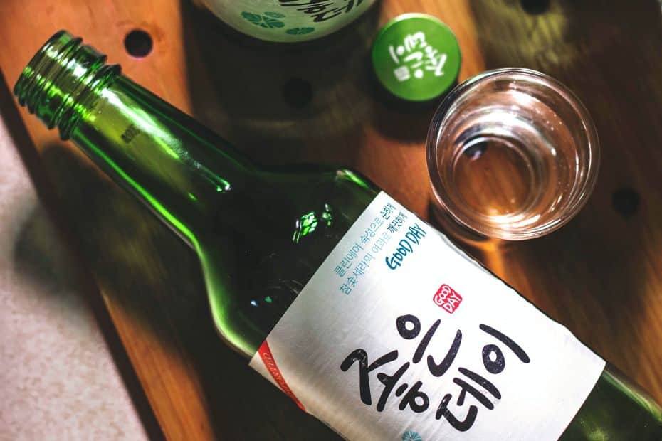 Drinking soju is a big part of Korean work culture