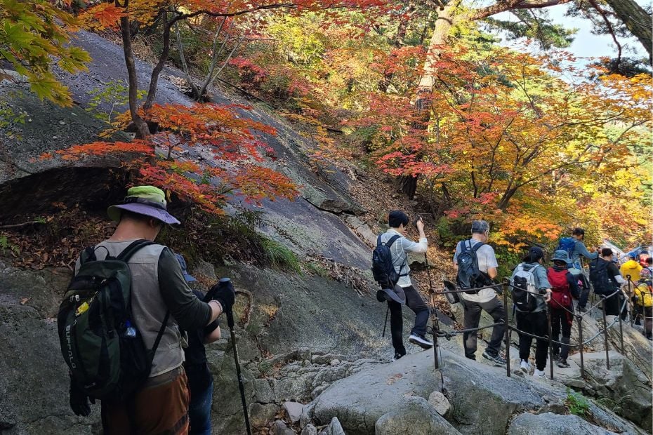 Descent from Baegundae Peak To the Ranger Station