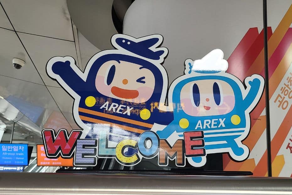 AREX Mascots at Incheon Airport