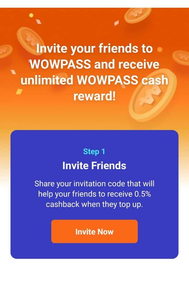 Inviting Friends In WOWPASS App