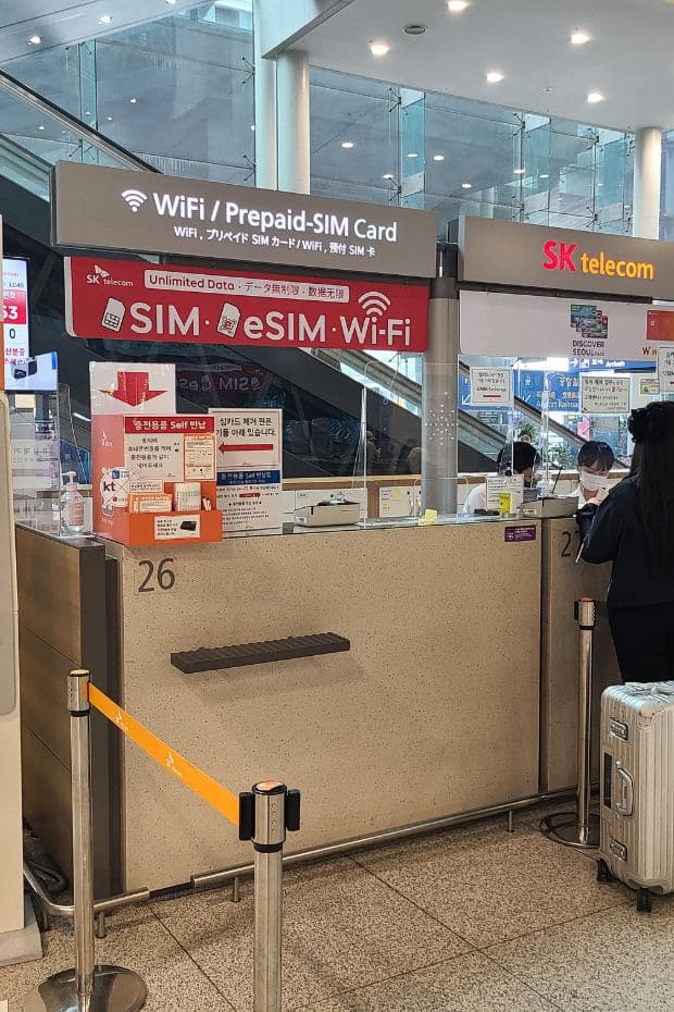 SK Telecom Booth At Incheon Airport Terminal 1