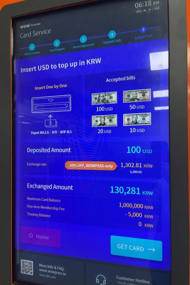 Topping Up WOWPASS With USD