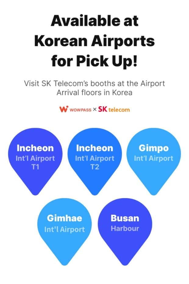 WOWPASS Available Airport Locations