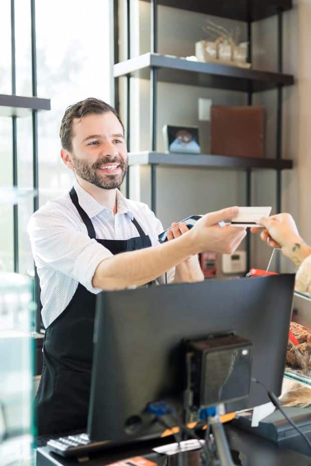 Person working in a convenience store