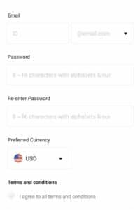 WOWPASS App Account Creation Screen