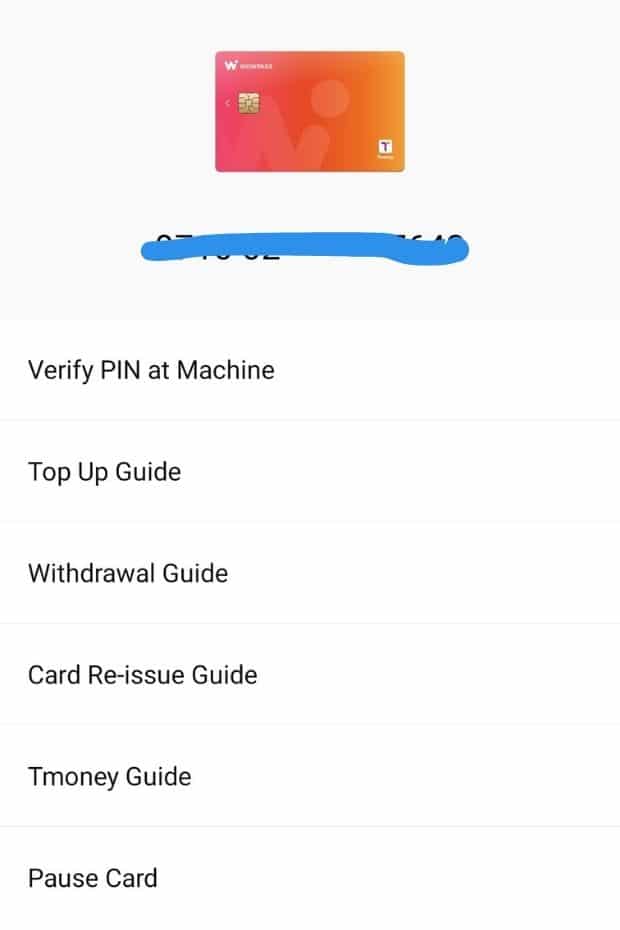 WOWPASS App Manage Screen