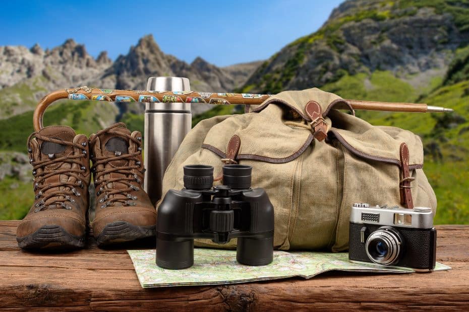 Various hiking supplies