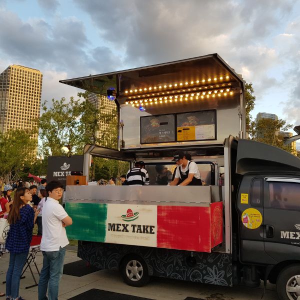 Korean street food truck in Seoul