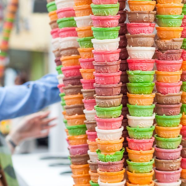 Ice cream cones in Insadong