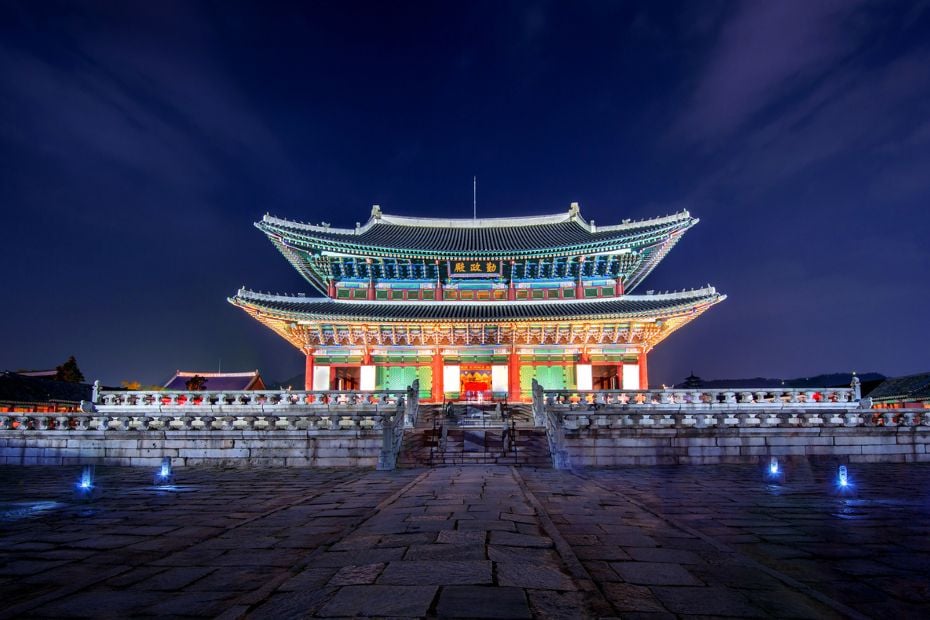 Gyeongbokgung Palace At Night in Seoul