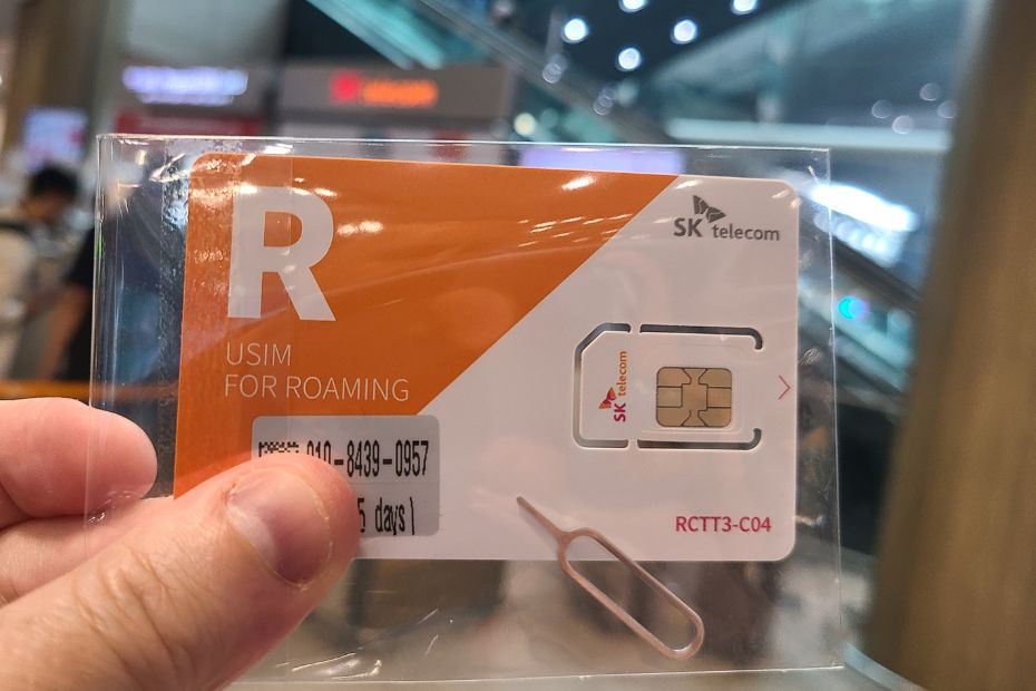 SK Telecom SIM card at Incheon Airport