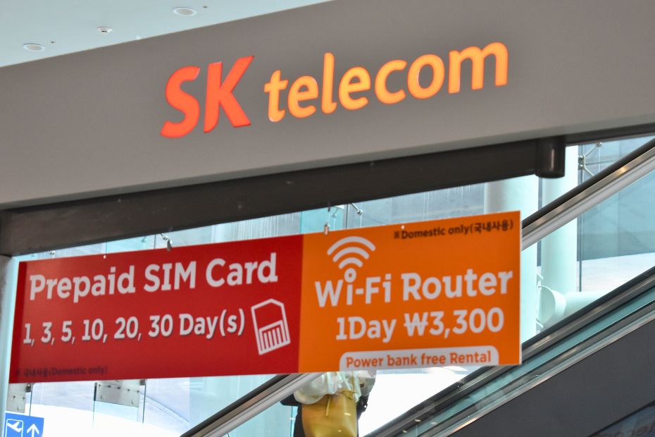 SK Telecom Sign Incheon Airport