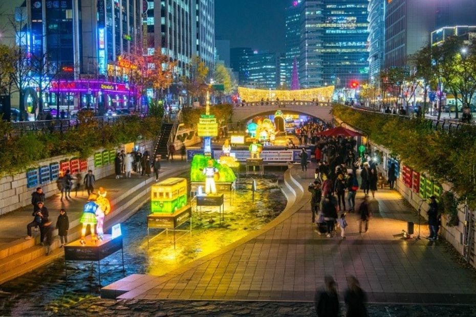 Winter lantern festival in Seoul