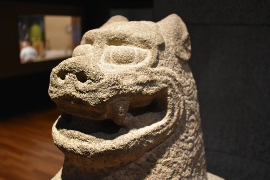 Ancient dog statue from Korean museum