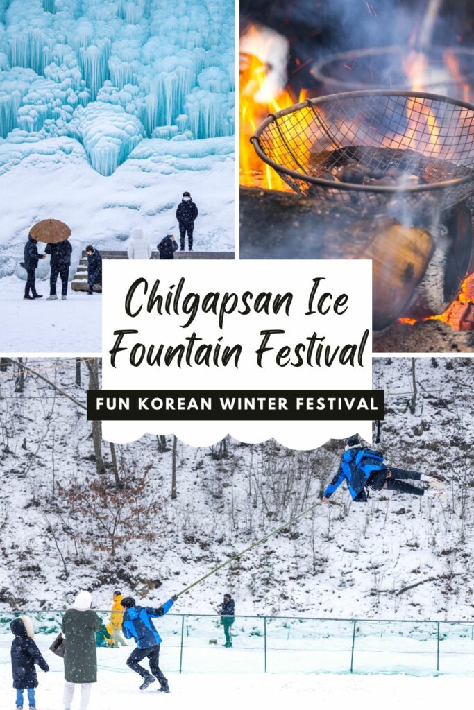 Chilgapsan Ice Fountain Festival In Korea Pin 2