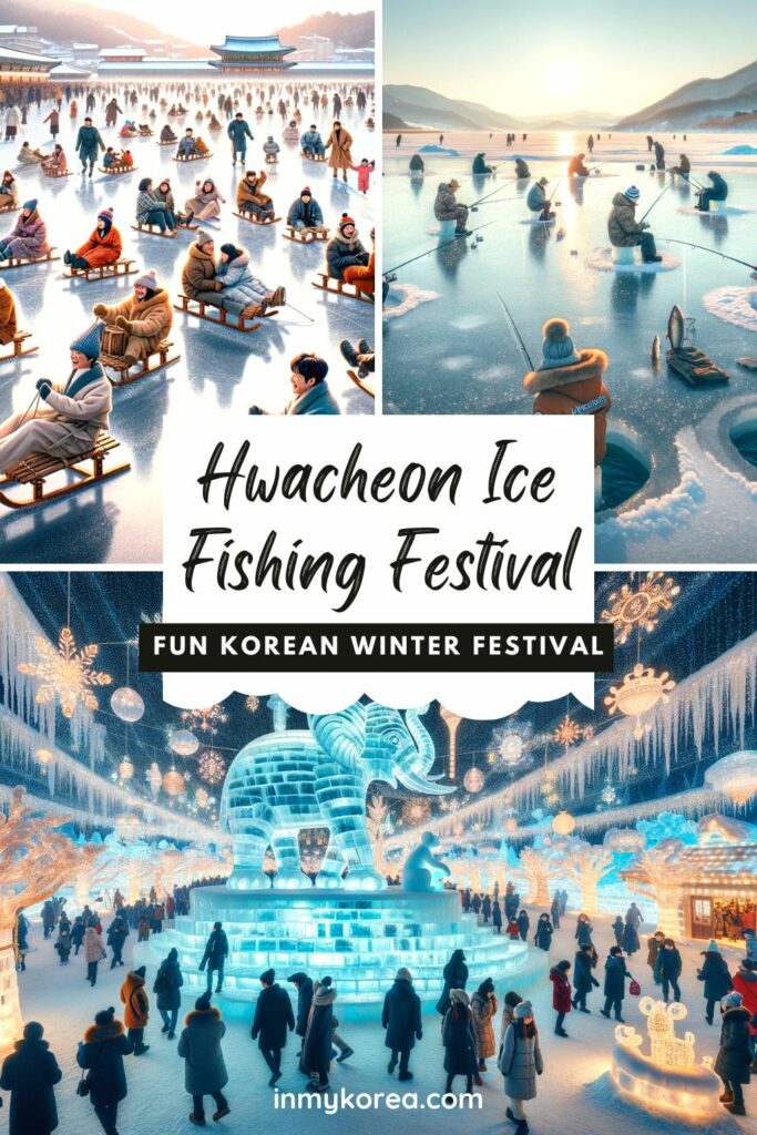 Hwacheon Sancheoneo Ice Festival Fishing In Korea Pin 1