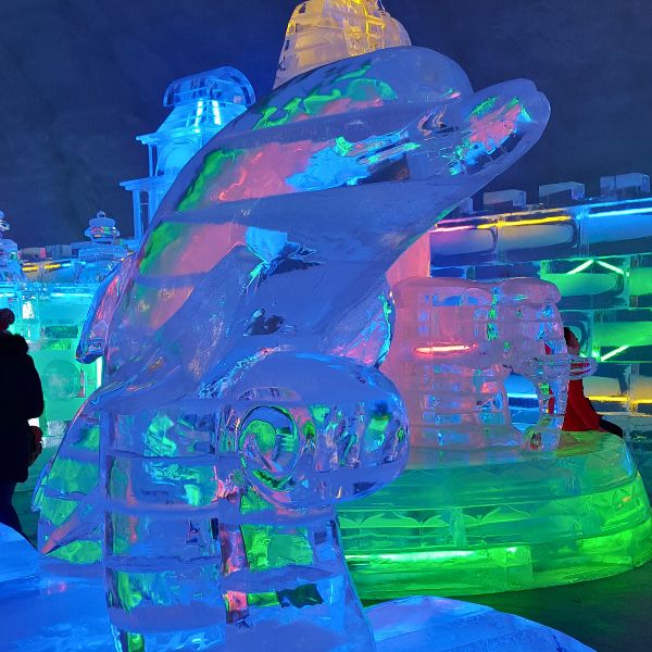 Ice sculpture in Hwacheon